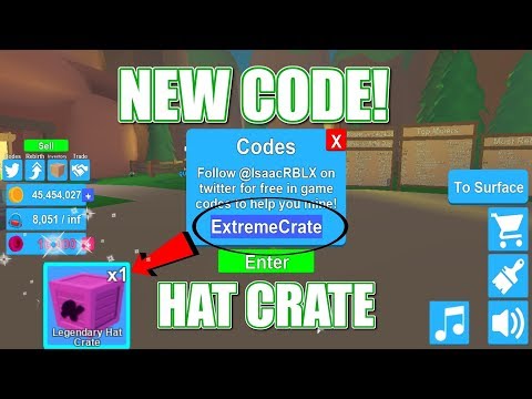 Mining Simulator Code Legendary Hat Crate Roblox Youtube - roblox mining simulator mythical hat crate code jd roblox