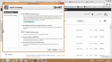 Disable the SmartInk Toolbar for the SmartBoard