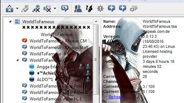 Teamspeak3 WorldToFamous live streaming