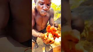 African Hunters Cooking and Eating in the Wild | Real Bush Life.#short #cooking #africa