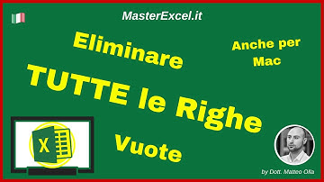 MasterExcel.it | come Eliminare TUTTE le Righe Vuote in pochi click su Excel - Alternativa per Mac