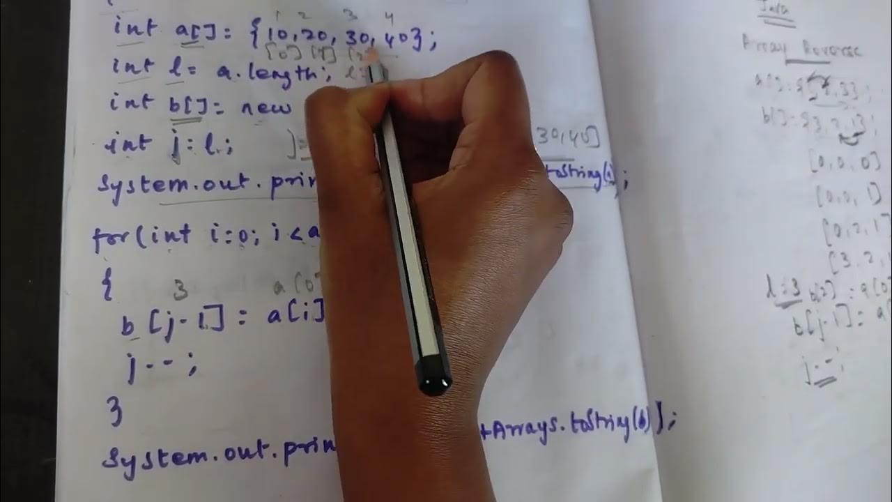 Java program to reverse an array in Tamil| Java interview programs in ...