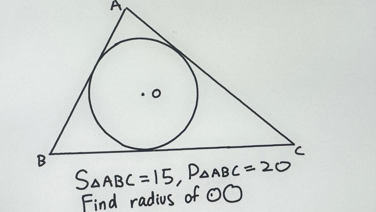 Q81 | Math Olympiad | Geometry | Incircles | Radius | Triangle Area ...