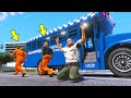 I hijacked the Prison Bus and released ALL Prisoners!! (GTA 5 Mods)
