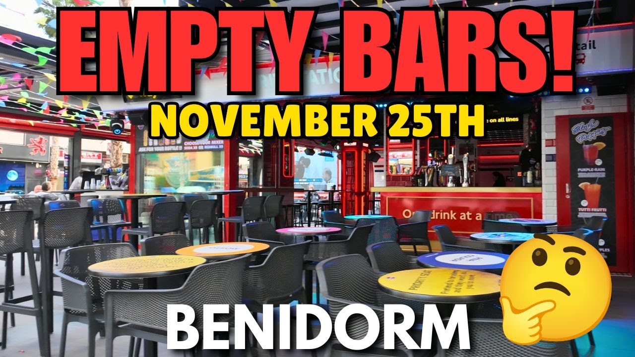 Benidorm - Empty Bars & Silent Streets!┃Where Are the Tourists? 🤔