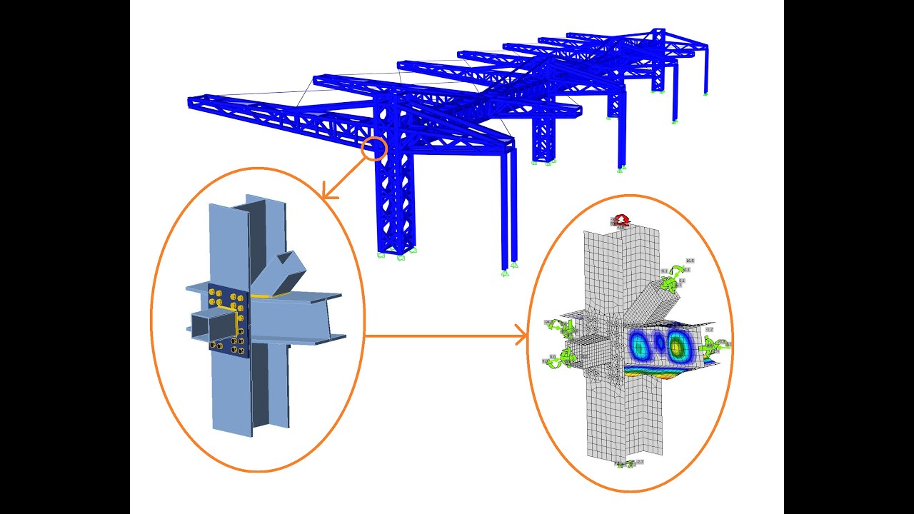 Steel Connection Design of an Airport Shelter (SAP2000 - IDEA StatiCa_BIM Workflow) _ Tutorial