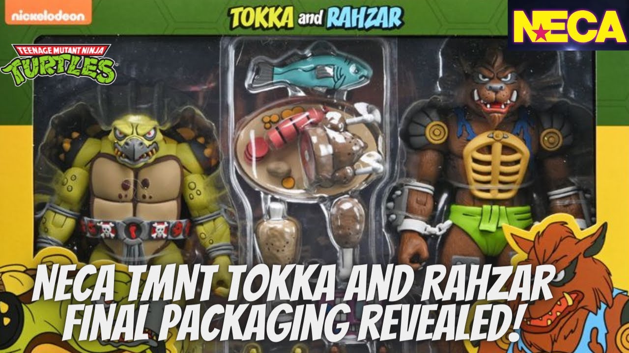NECA TMNT Tokka And Rahzar Cartoon Final Packaging Revealed!!! - YouTube