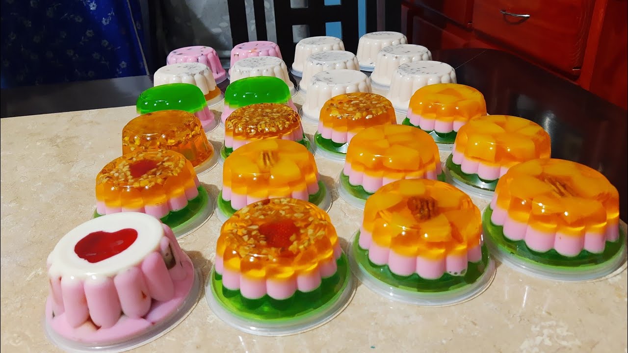 Gelatina Tri color para preparar para vender fácilmente