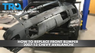 How to Replace Front Bumper 2007-13 Chevy Avalanche How To Replace Front Bumper Remove And Install 2007 2013 Silverado