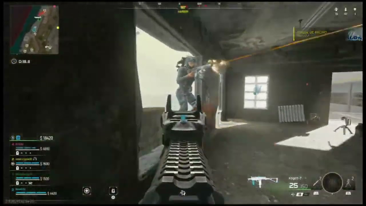 Warzone: Epic building clear! Two enemies eliminated in Warzone! 