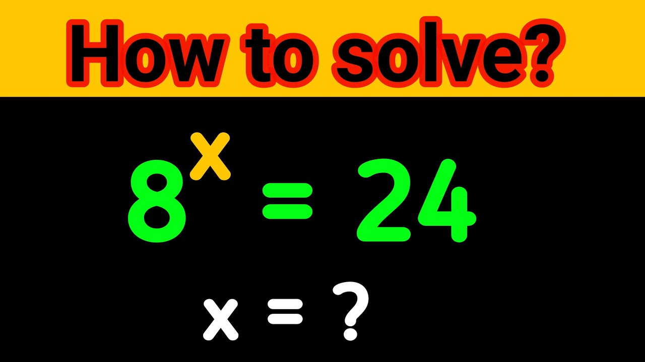 Can you Solve A Nice Exponential Equation - YouTube
