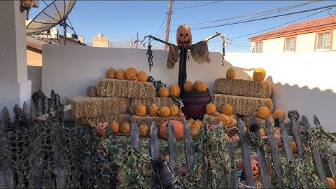 Projection Mapping with AtmosFX Pumpkin Jamboree and a haunted shooting gallery