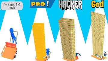 noob vs pro vs hacker vs god. Brick Builder game.