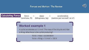 P3 5   Forces and Motion Summary Higher Tier