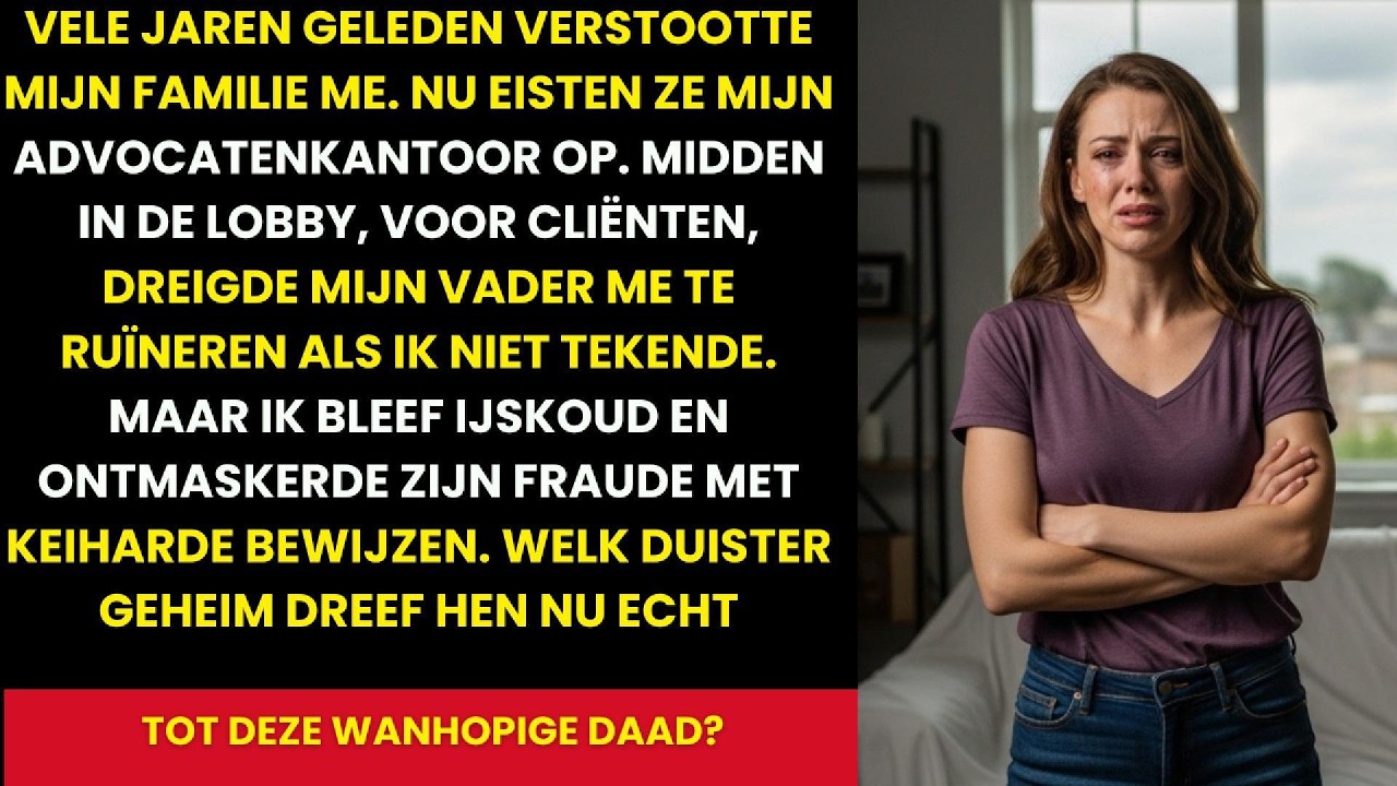 Mijn vader stond gisteren ineens in mijn kantoor op de Zuidas, met mijn moeder en broer achter zich. “Teken deze wijziging vandaag nog,” siste hij, “of ik bel de gebouwbeheerder en laat dit...