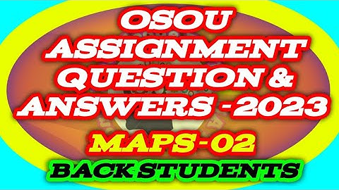 MAPS-02 All Assignment Question And Answer 2023 #knowledge_for_all #osou_assingment_answer
