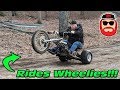 V8 Header Rat Rod Mini Trike First Ride & WHEELIES!!!