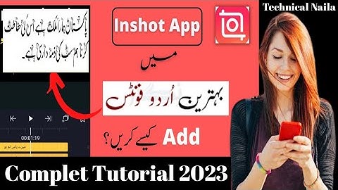 How to add Urdu font in inshot video editor || inshot video editor app main urdu kaisa likha😍