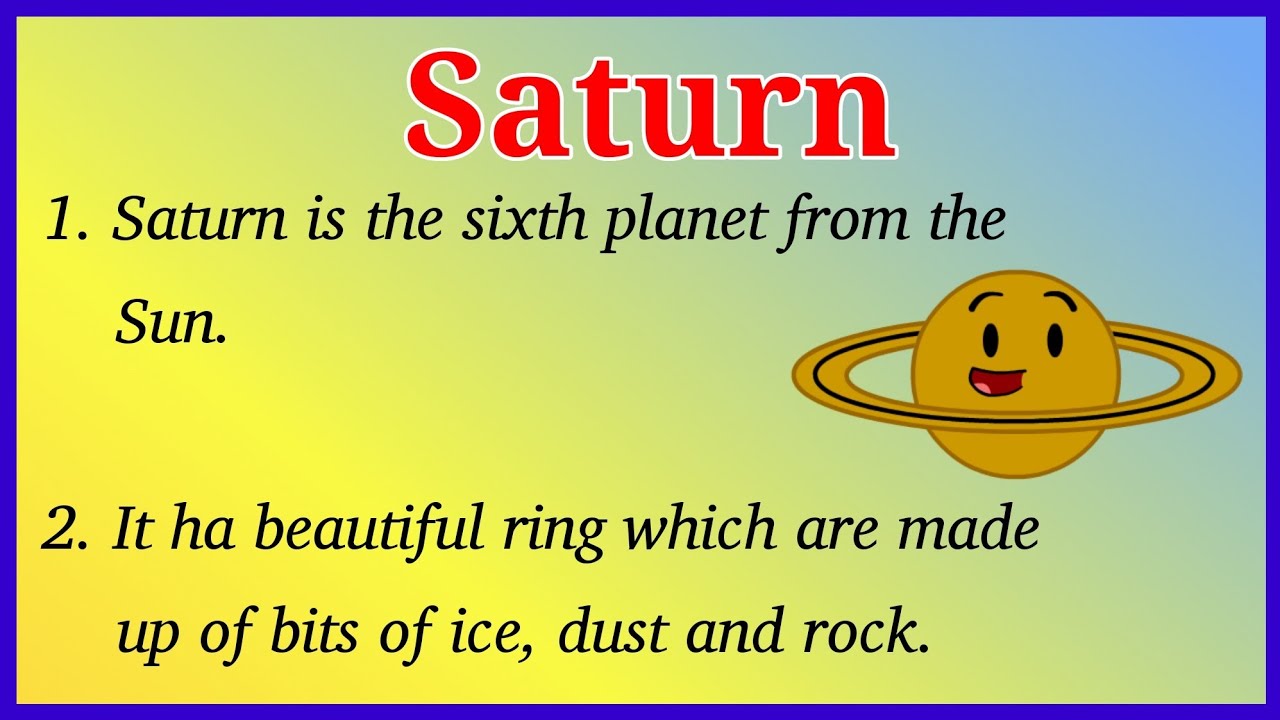 essay 10 lines on saturn planet