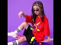 Children-s Casual Suit Short Sleeved Performance Wear Children-s Hip hop Fashion Summer Loose T