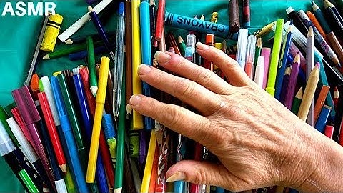 ASMR: Sorting Pencils and Pens - Soft Spoken / Whisper / Gentle Tapping