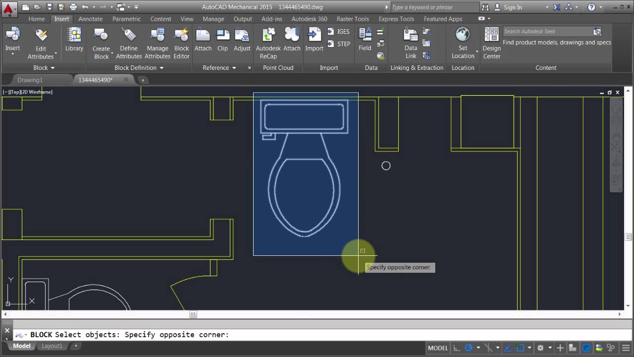 autocad update block