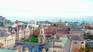 Trinity Front Square to Dublin rooftops