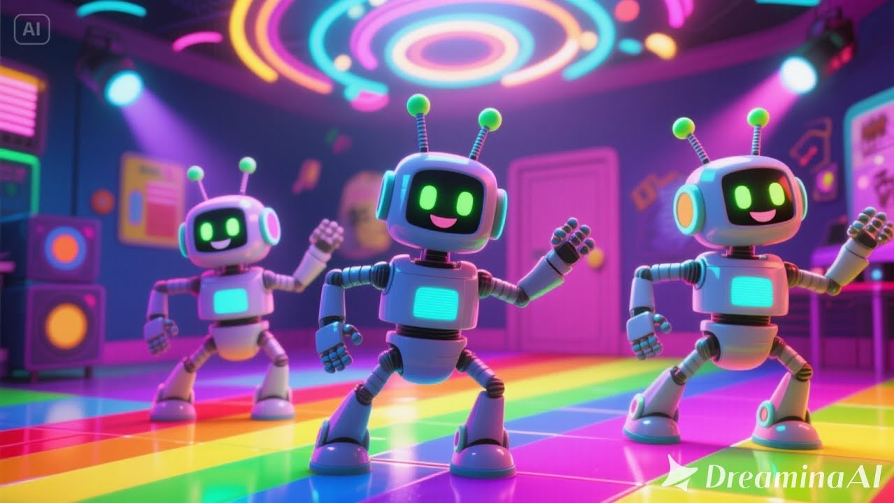 Shake with Little Robots | Fun Dance Song for Kids | Robot Nursery Rhyme