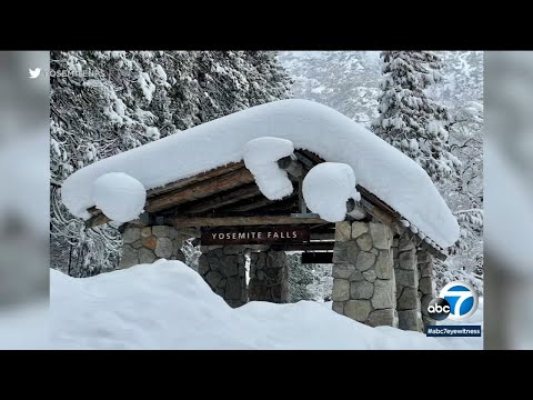 Yosemite National Park gets as much as 15 feet of snow