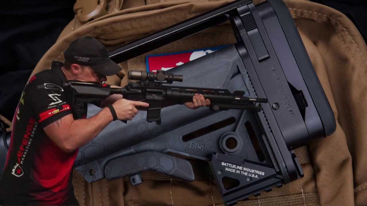 実物BATTLELINE S.A.P.R GEN1 MAGPUL CTRストック Battleline Industries S.A.P.R stock review - YouTube