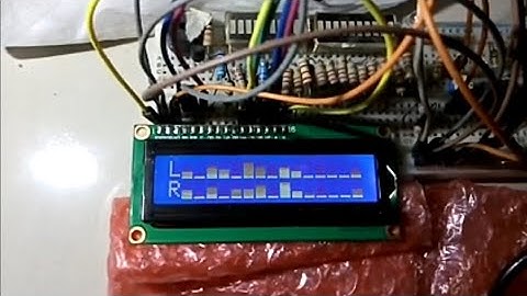 Spectrum analyzer audio stereo with lcd 1602 arduino