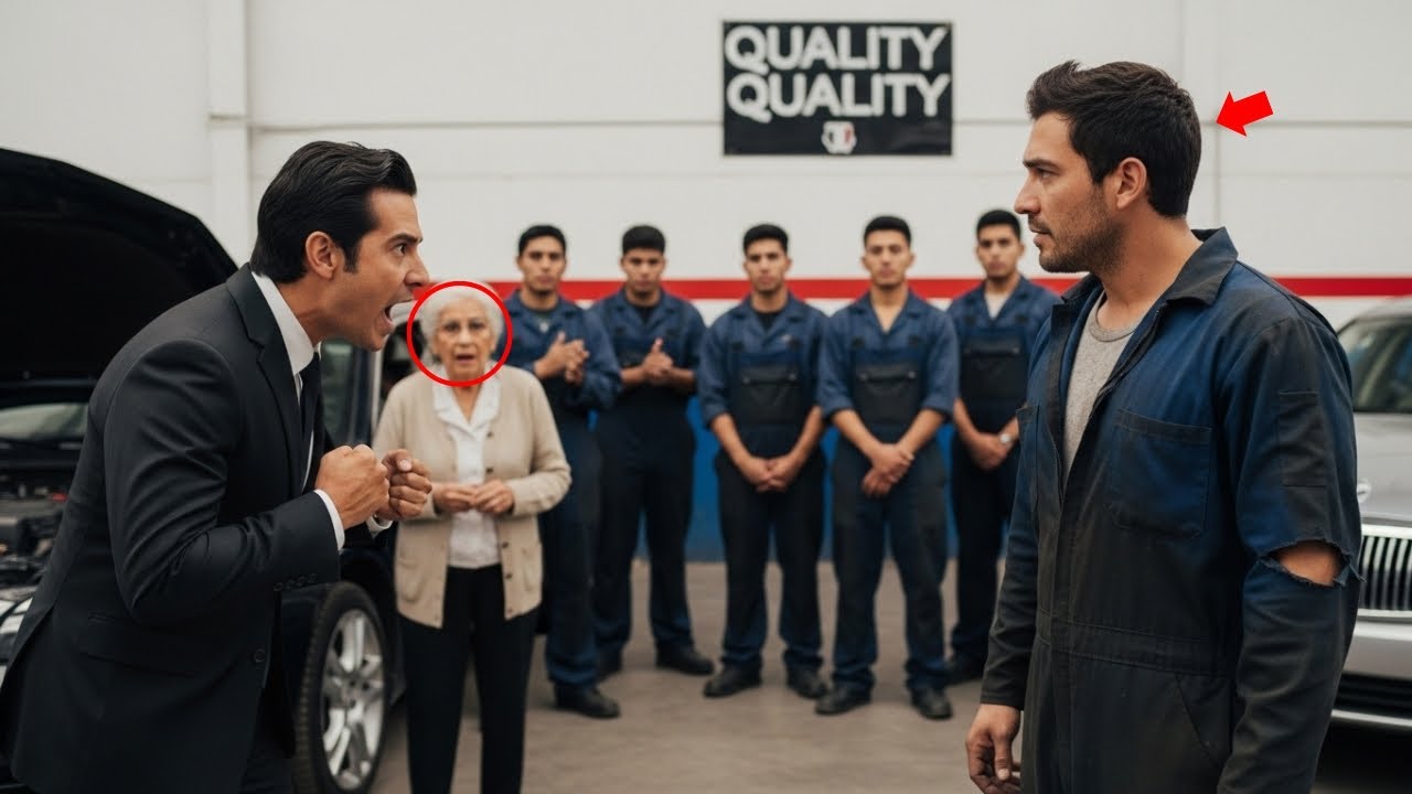 7 mecánicos abandonaron el motor de la señora, lo despidieron por ayudarla, todo cambió.