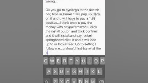 How to install barrel for ios7 (cydia)