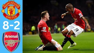 Man Utd (8-2) Arsenal | Rooney hattrick | Young masterclass