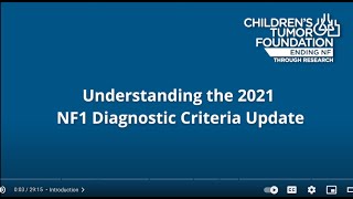 Understanding the NF1 Diagnostic Criteria Update