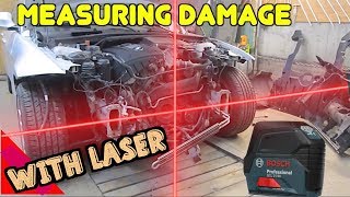 How To Use a Laser to Measure Auto Body Car Frame Damage Collision Repair Equipment Universal DIY