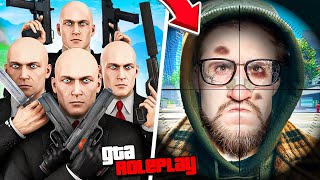 4 Киллера Vs Шпион! Играю С Нового Аккаунта! Киллеры Ищут Меня По Всей Карте! (Gta 5 Rp)