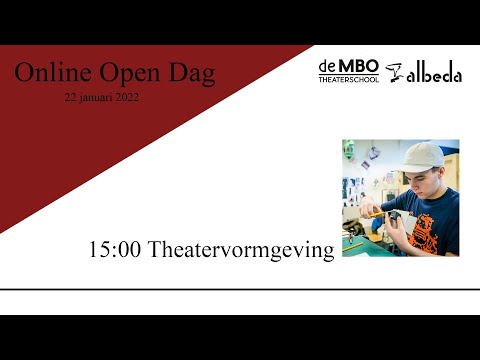 Online Open Dag 15:00 Theatervormgeving