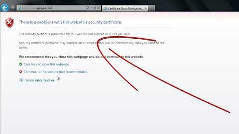 How To Remove Security Certificate Error On Internet Explorer.