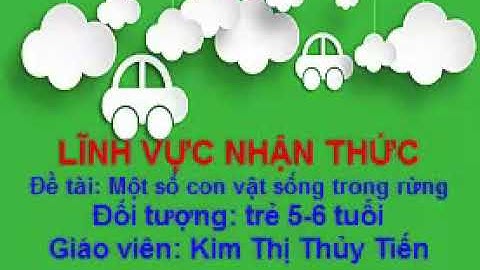 KPKH Một số con vật sống trong rừng- thuytien