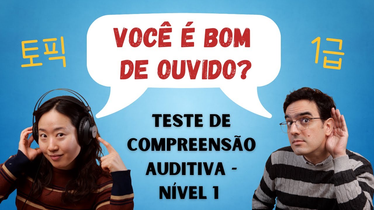 Teste seu OUVIDO em coreano com sons BÁSICOS | Compreensão Auditiva Nível 1