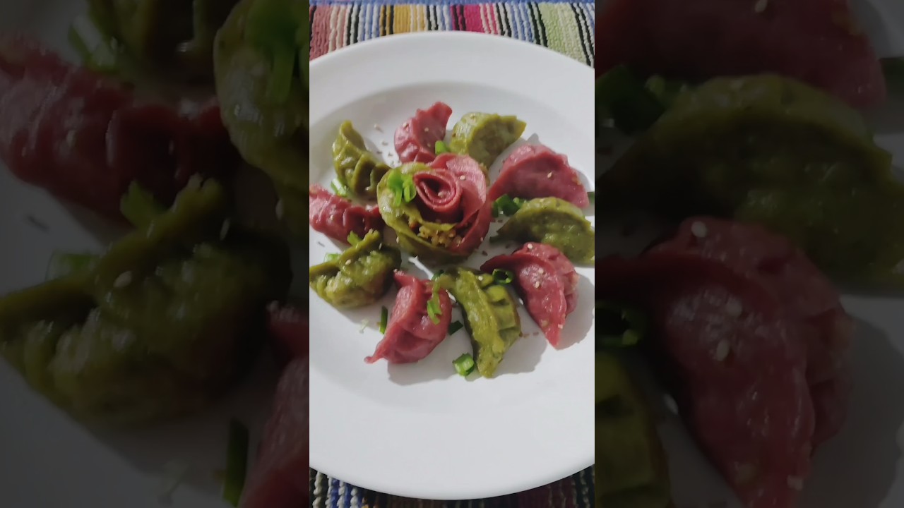 Colourfull Wheat Momos Without Any Artificial Colours ✨🌸 vegetable momo