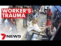 Shocking cctv of mia millers attack on hindley street mcdonalds workers  7news