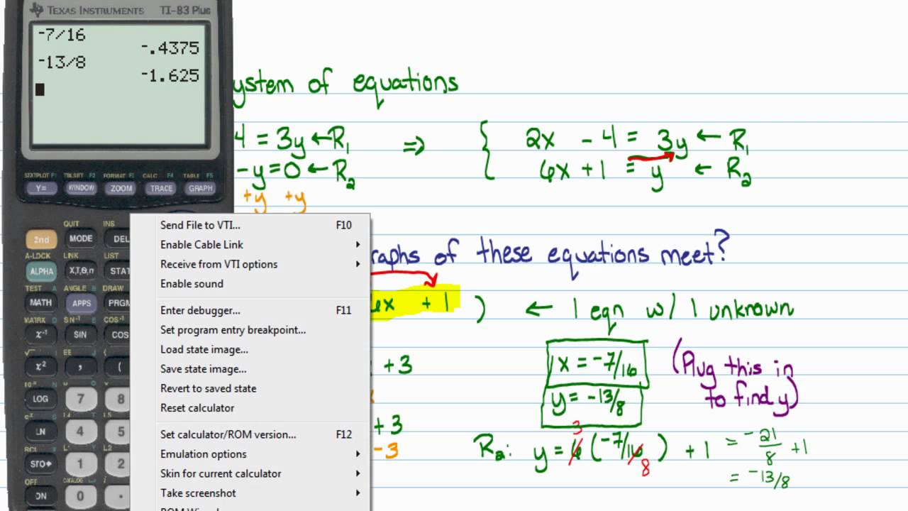 Intermediate Algebra Solving Small Systems Of Linear Equations 