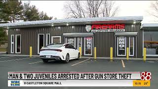 Man, 2 juveniles arrested in connection to gun store burglary