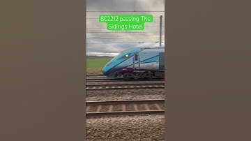 TPE Class 802 passing The Sidings Hotel