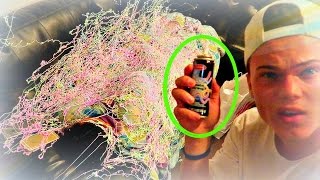 100 LAYERS OF SILLY STRING ON SLEEPING FRIEND PRANK!!