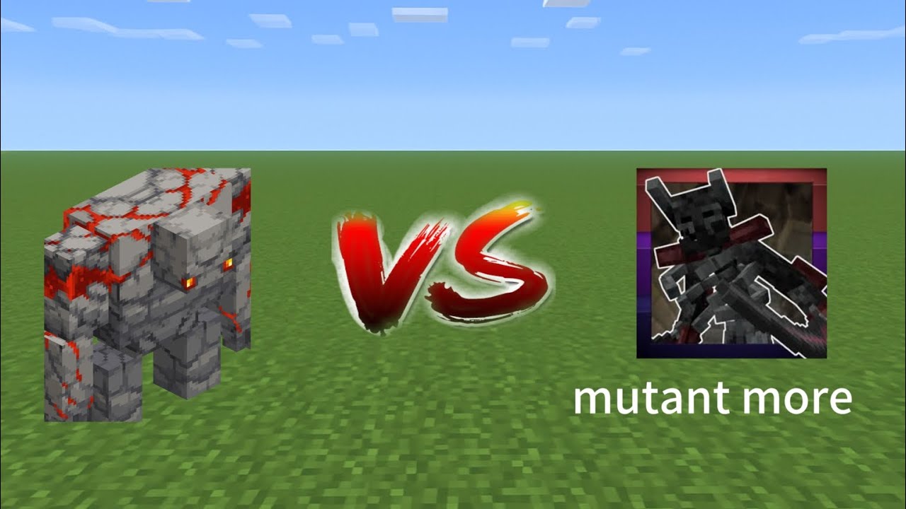 Redstone golem vs mutant more || mob battle || minecraft bedrock ...