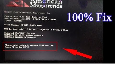 Please enter setup to recover BIOS setting. Press F1 to Run SETUP || 100% Solution || in hindi