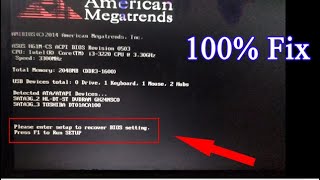 Please Enter Setup to Recover BIOS Setting – Top 8 Fixes! - MiniTool  Partition Wizard